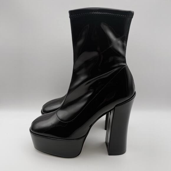 Stuart Weitzman Womens Skyhigh 145 Platform Mid Calf Bootie US 10 Black NWOB - Picture 8 of 12